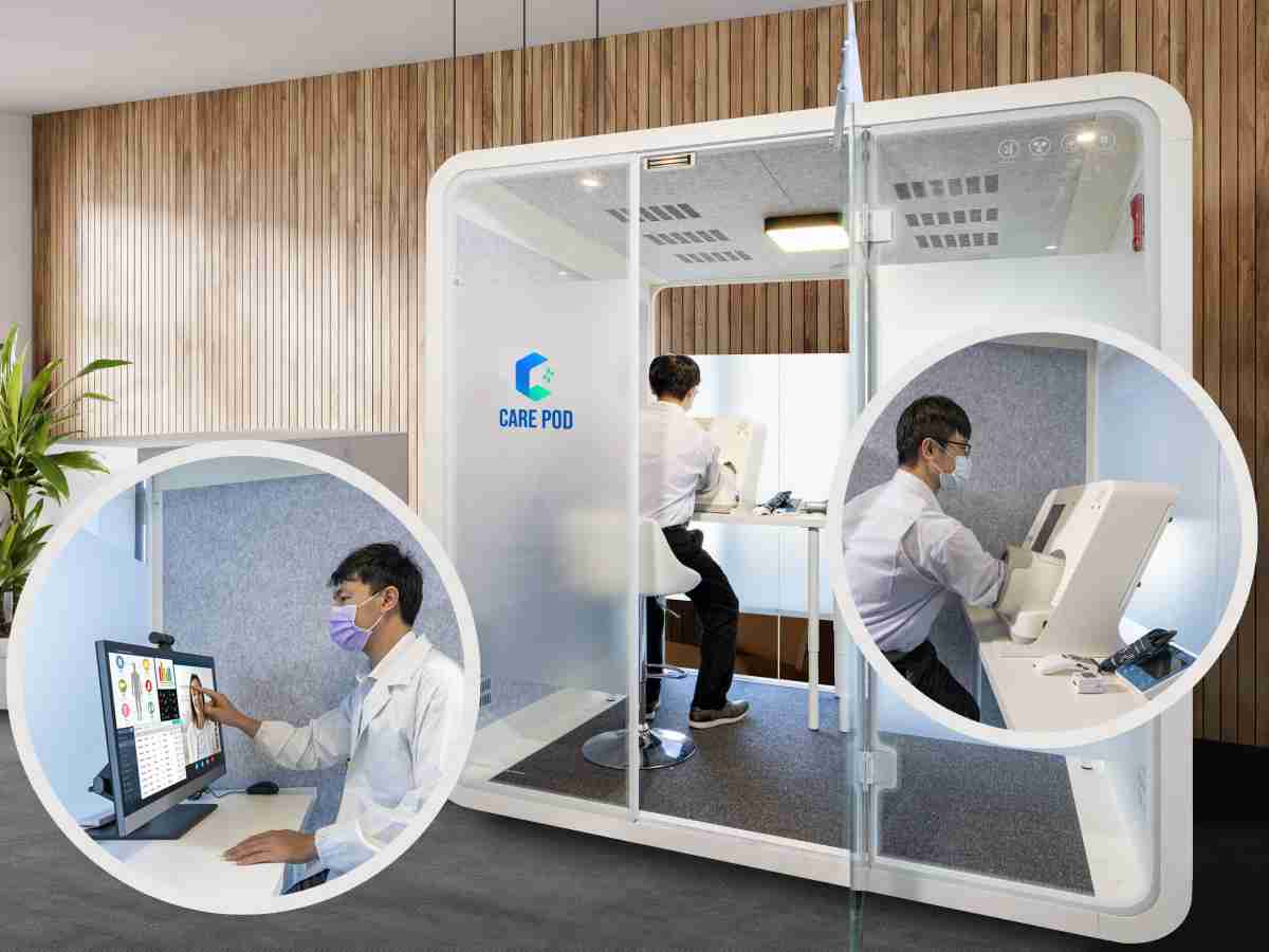 达擎于医疗科技展中展出＂远距诊疗舱＂，，，以因应医疗数字化及社会高龄化趋势下、、、、复诊及慢性病患等族群对于远距看诊需求逐渐升高所推出的创新整合方案。。。。多功能合一、、、高隐私性的远距诊疗舱可根据病患端与医师端的不同需求，，提供弹性化及客制化功能，，，，节省医生和病患的精力及时间